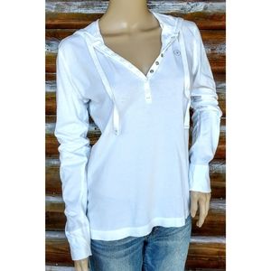 Converse One ⭐ Star Hooded White Long Sleeve Top